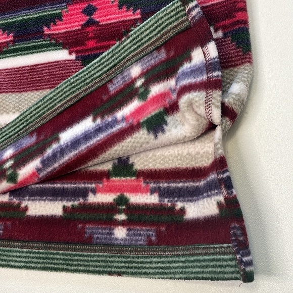Vintage 90s BLAIR Aztec Fleece Turtleneck Sweater Navajo Southwestern Medium - Picture 10 of 10